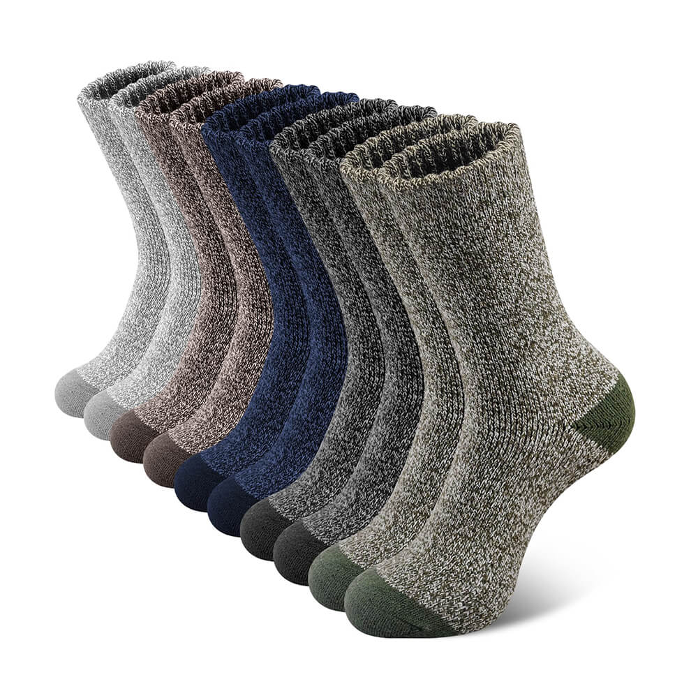 Men’s Merino Wool Socks – 5 Pairs, Thick Thermal Socks for Hiking & Winter
