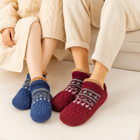Slipper Socks for Women and Men – Warm Fleece-Lined with Non-Slip Grips