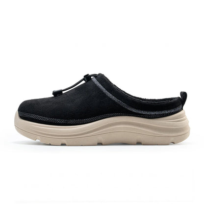 Fleece Lined Mule Slippers for Women & Men – Cushioned Sole, Wide Toe Box