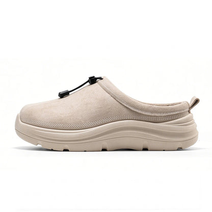 Fleece Lined Mule Slippers for Women & Men – Cushioned Sole, Wide Toe Box