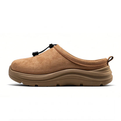 Fleece Lined Mule Slippers for Women & Men – Cushioned Sole, Wide Toe Box