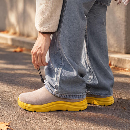 Fleece Lined Mule Slippers for Women & Men – Cushioned Sole, Wide Toe Box