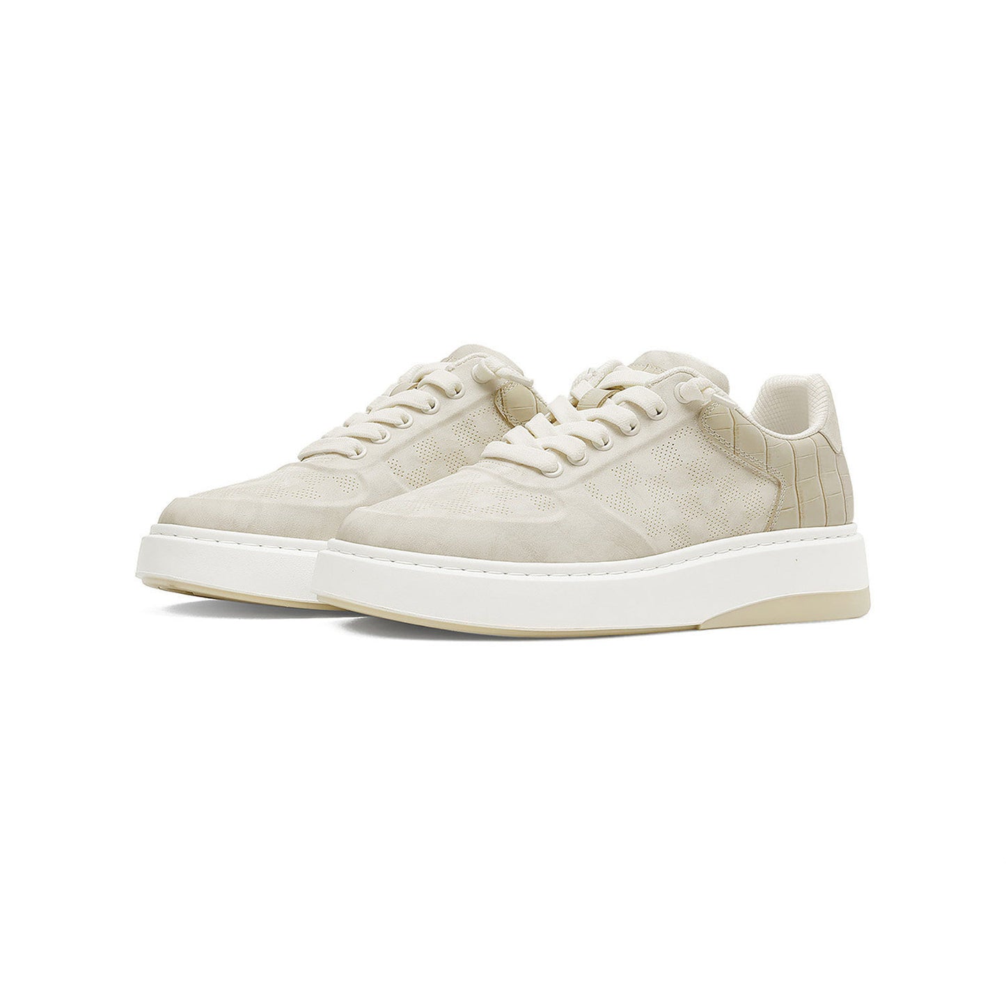 Men’s Breathable Color-Block Platform Casual Sneakers