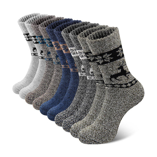 Men’s Merino Wool Socks – 5 Pairs, Thick Thermal Socks for Hiking & Winter