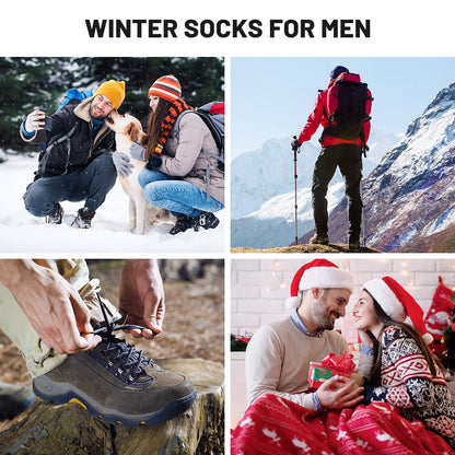 Men’s Merino Wool Socks – 5 Pairs, Thick Thermal Socks for Hiking & Winter
