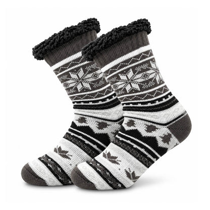Men's Non-Slip Thermal Slipper Socks – Sherpa Lined Christmas Gift