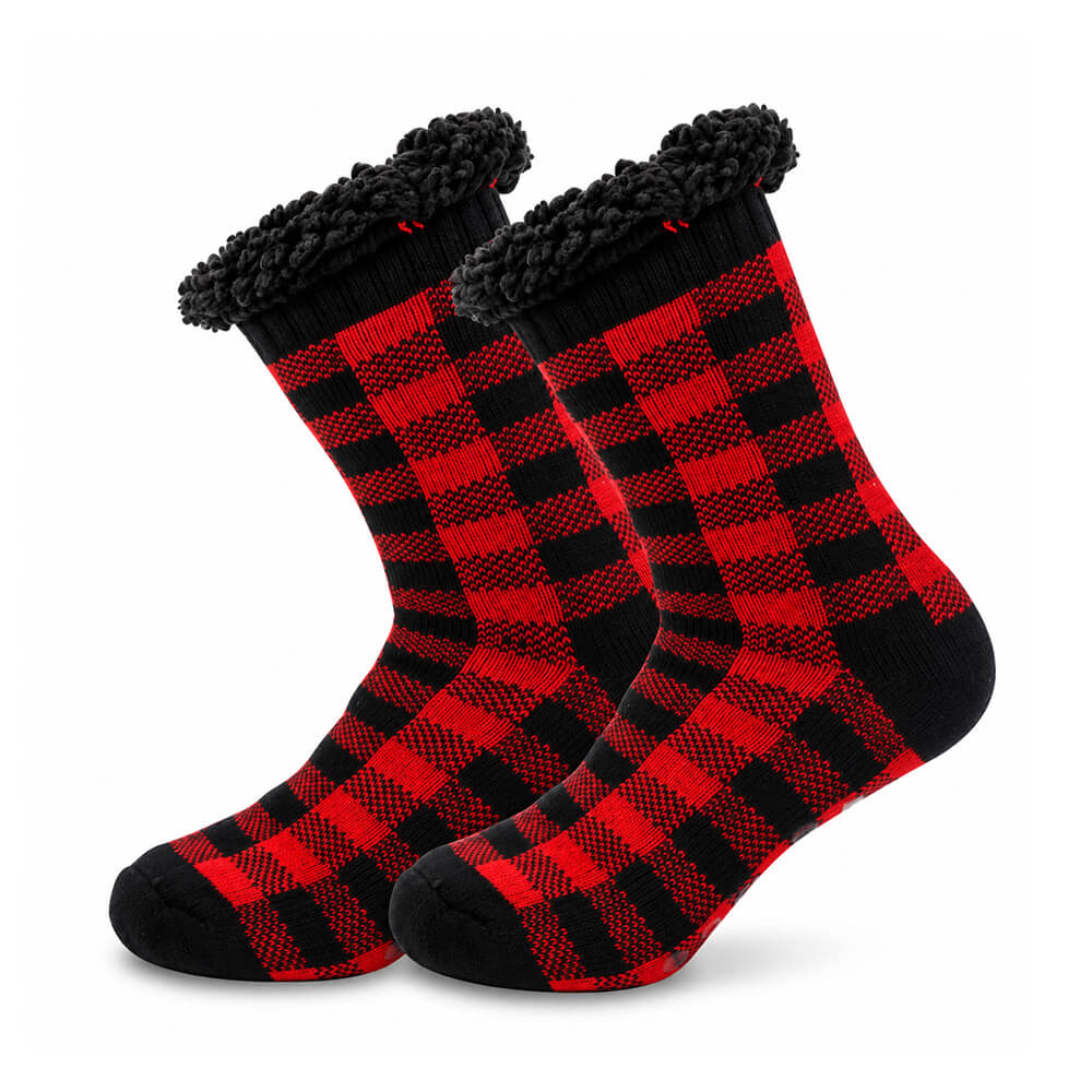 Men's Non-Slip Thermal Slipper Socks – Sherpa Lined Christmas Gift