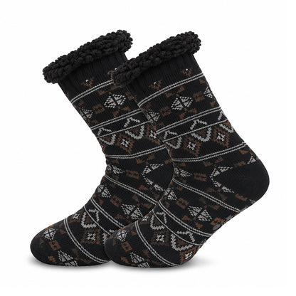 Men's Non-Slip Thermal Slipper Socks – Sherpa Lined Christmas Gift