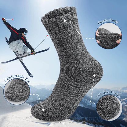 Men’s Thermal Socks – 5 Pairs, Thick Warm Winter Socks for Hiking
