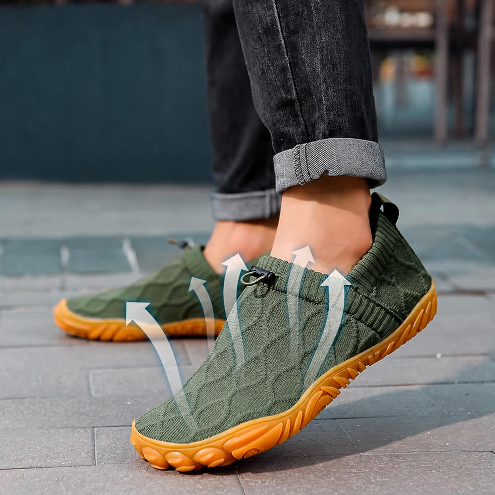 Men's Waterproof Barefoot Shoes Knit Slip-On Trainers