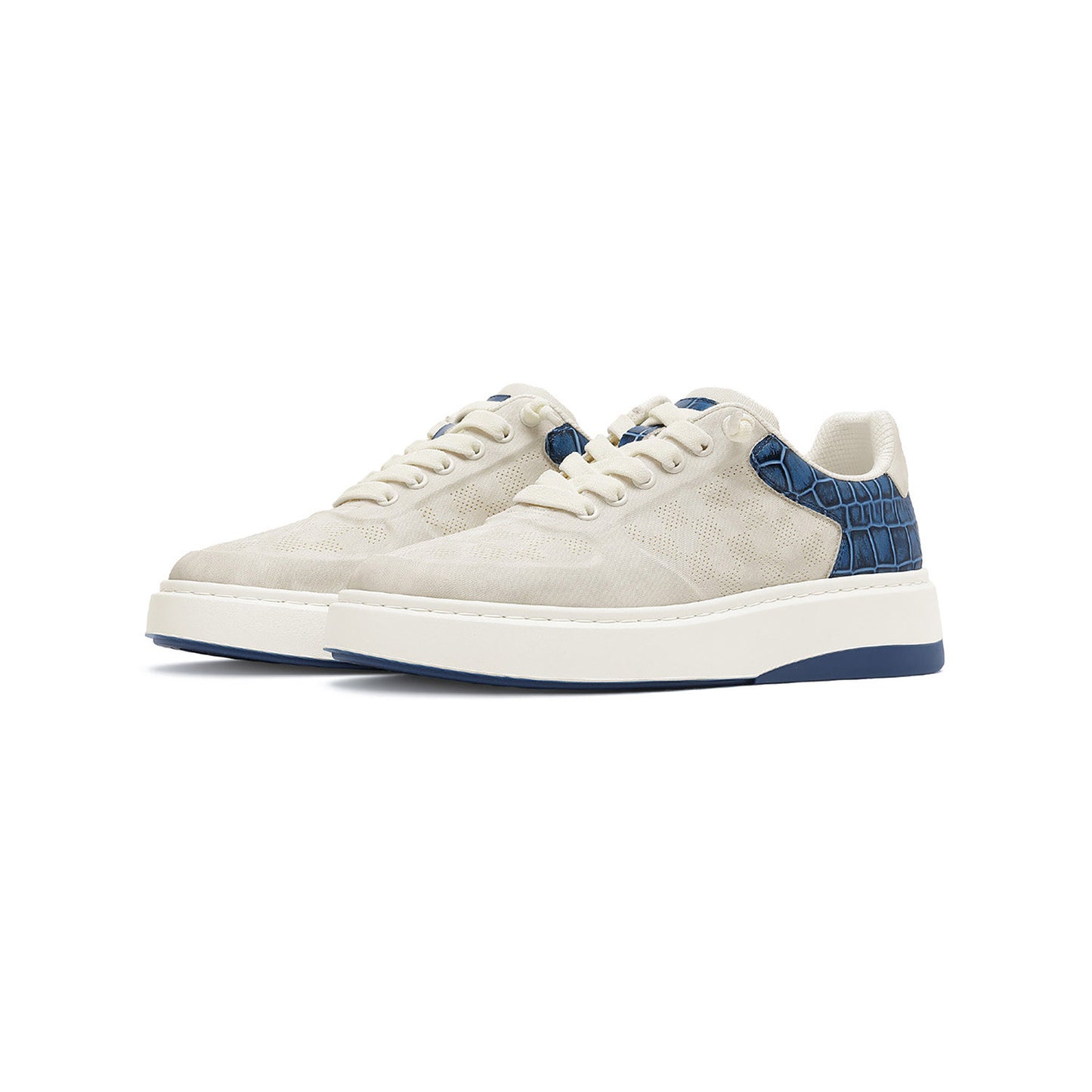 Men’s Breathable Color-Block Platform Casual Sneakers