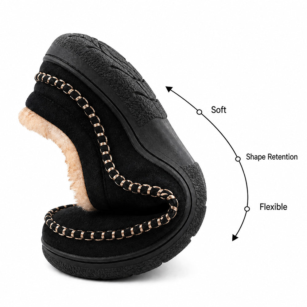 Men’s Soft Warm House Slippers with Light Arch Support