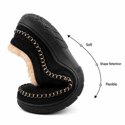 Men’s Soft Warm House Slippers with Light Arch Support