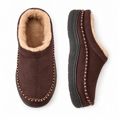 Men’s Soft Warm House Slippers with Light Arch Support