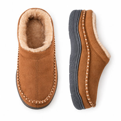 Men’s Soft Warm House Slippers with Light Arch Support