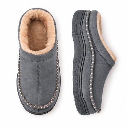 Men’s Soft Warm House Slippers with Light Arch Support