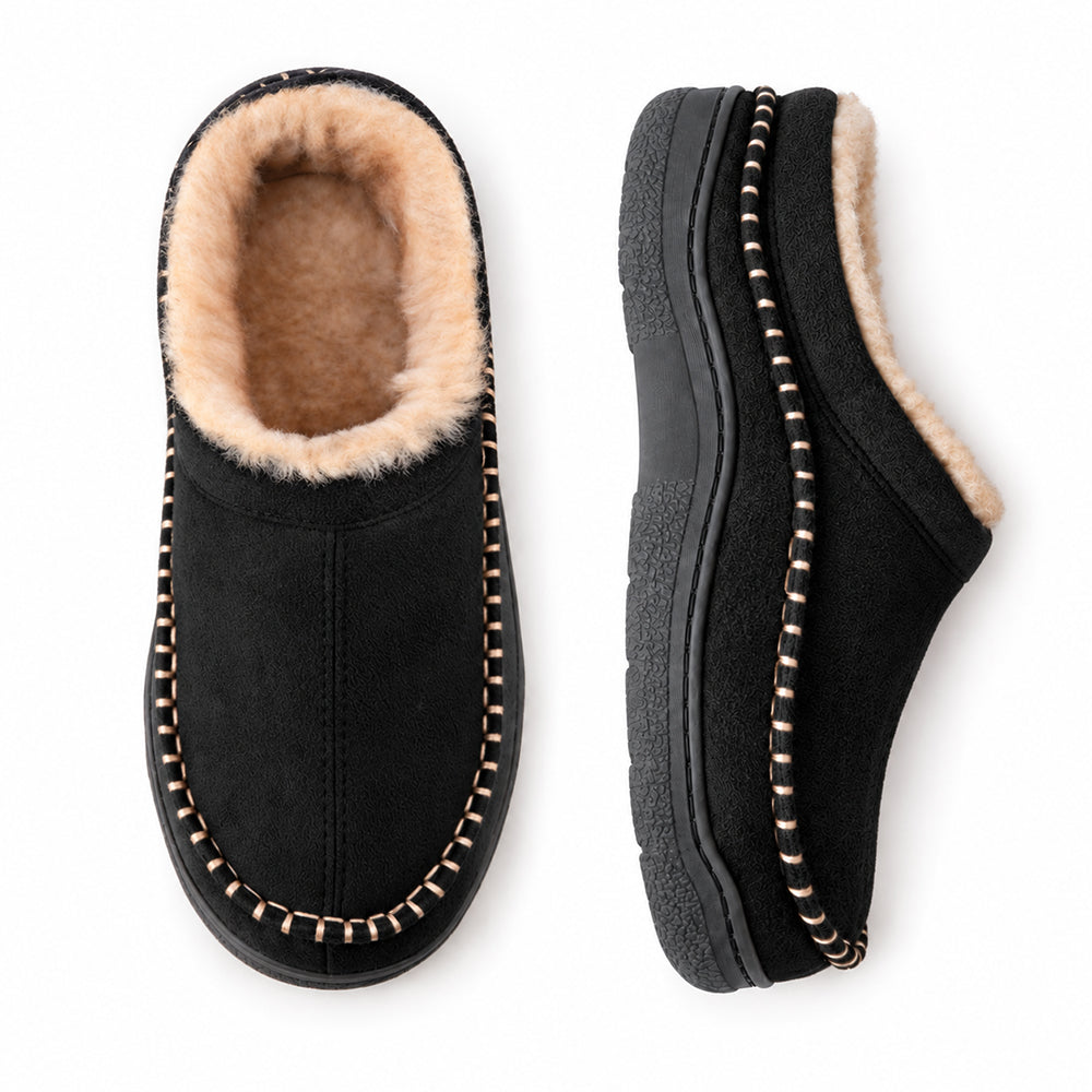 Men’s Soft Warm House Slippers with Light Arch Support