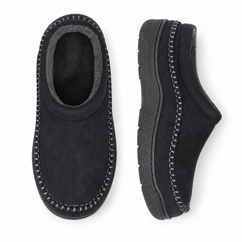 Men’s Soft Warm House Slippers with Light Arch Support