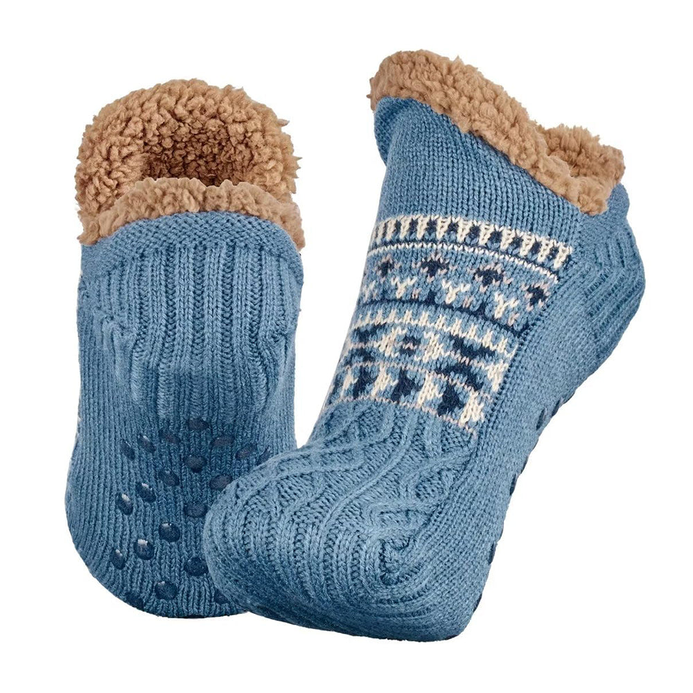 Slipper Socks for Women and Men – Warm Fleece-Lined with Non-Slip Grips