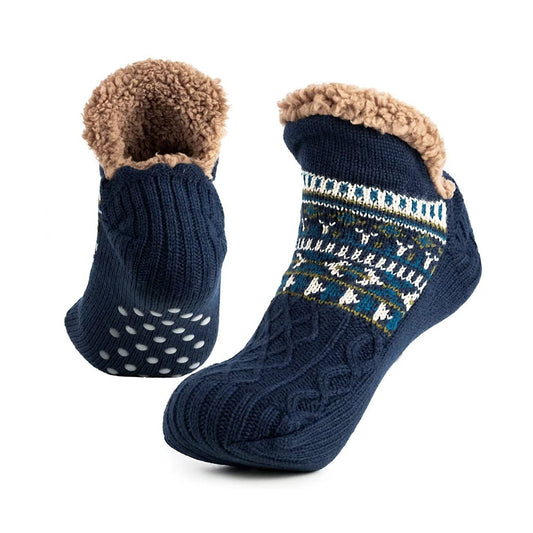 Slipper Socks for Women and Men – Warm Fleece-Lined with Non-Slip Grips