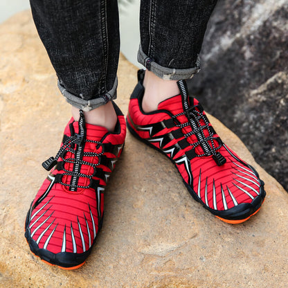Unisex Barefoot Water Shoes – Protective Toe, Non-Slip Sole & Elastic Toggle Laces