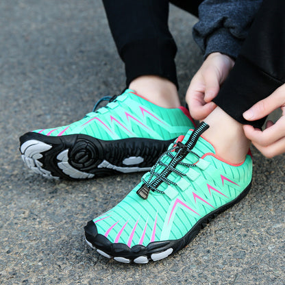 Unisex Barefoot Water Shoes – Protective Toe, Non-Slip Sole & Elastic Toggle Laces