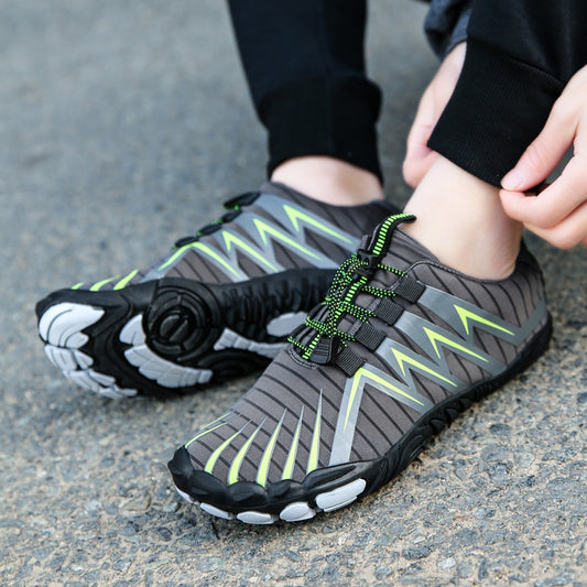 Unisex Barefoot Water Shoes – Protective Toe, Non-Slip Sole & Elastic Toggle Laces