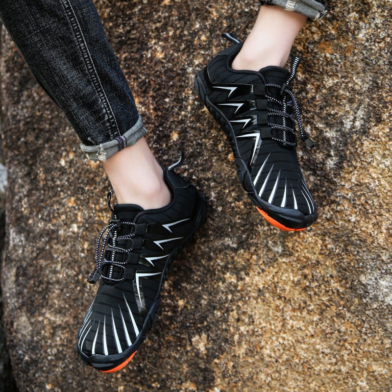 Unisex Barefoot Water Shoes – Protective Toe, Non-Slip Sole & Elastic Toggle Laces