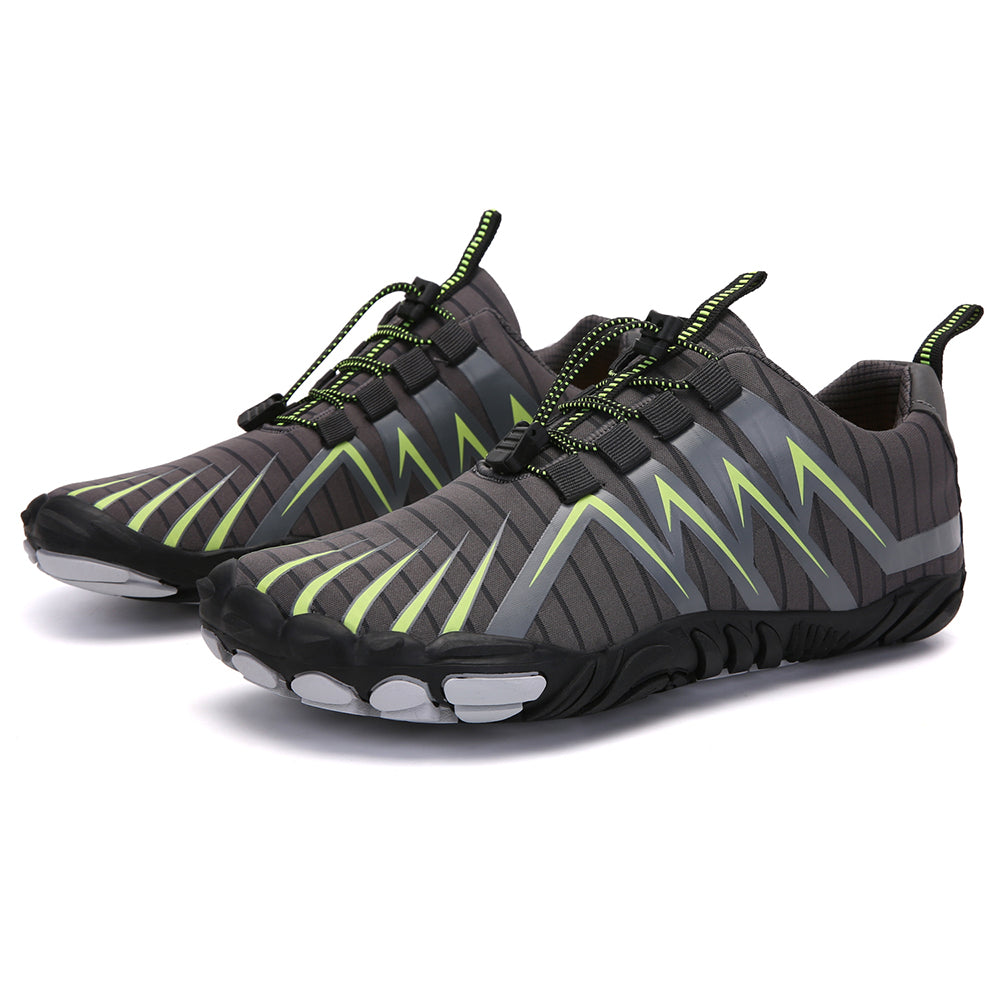 Unisex Barefoot Water Shoes – Protective Toe, Non-Slip Sole & Elastic Toggle Laces