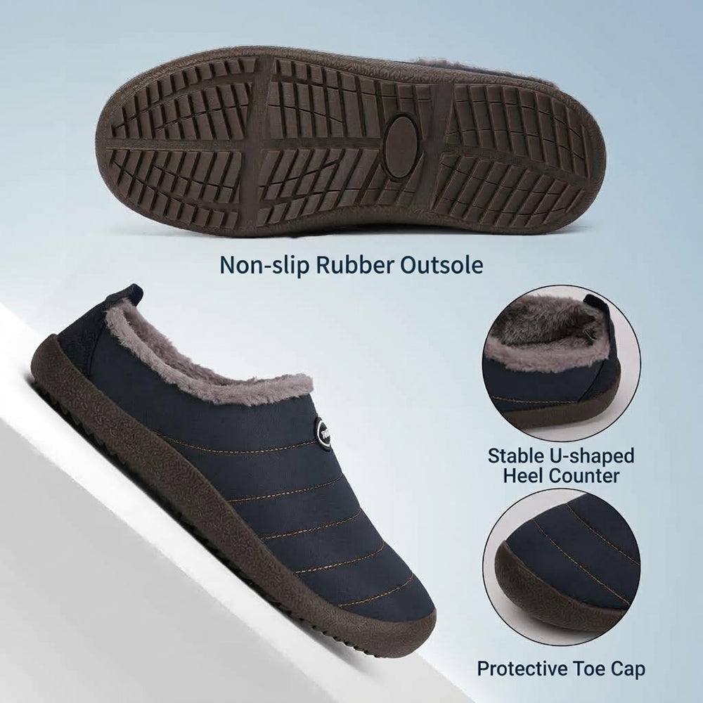 Unisex Ergonomic Winter Slippers – Fleece Lined Non-Slip House Shoes