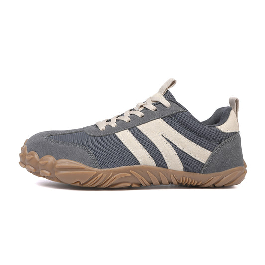 Unisex Retro Barefoot Trainers, Wide Toe Box Canvas and Suede Shoes