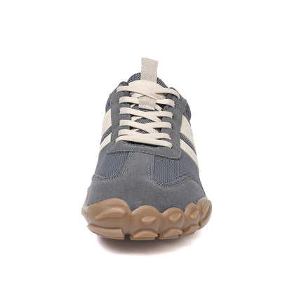 Unisex Retro Barefoot Trainers, Wide Toe Box Canvas and Suede Shoes