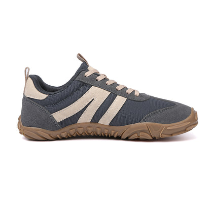 Unisex Retro Barefoot Trainers, Wide Toe Box Canvas and Suede Shoes