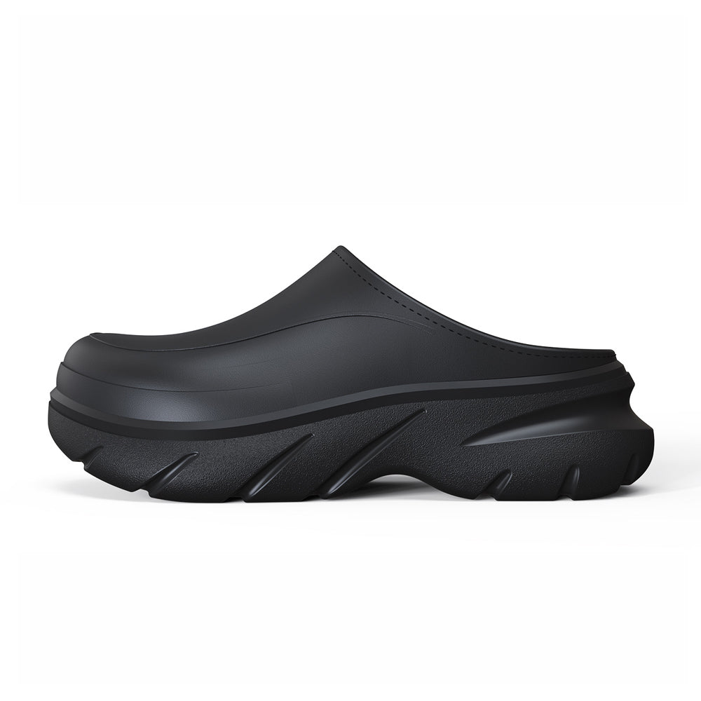 Unisex Waterproof Platform Slippers - Fleece Lined EVA Winter Garden Shoes