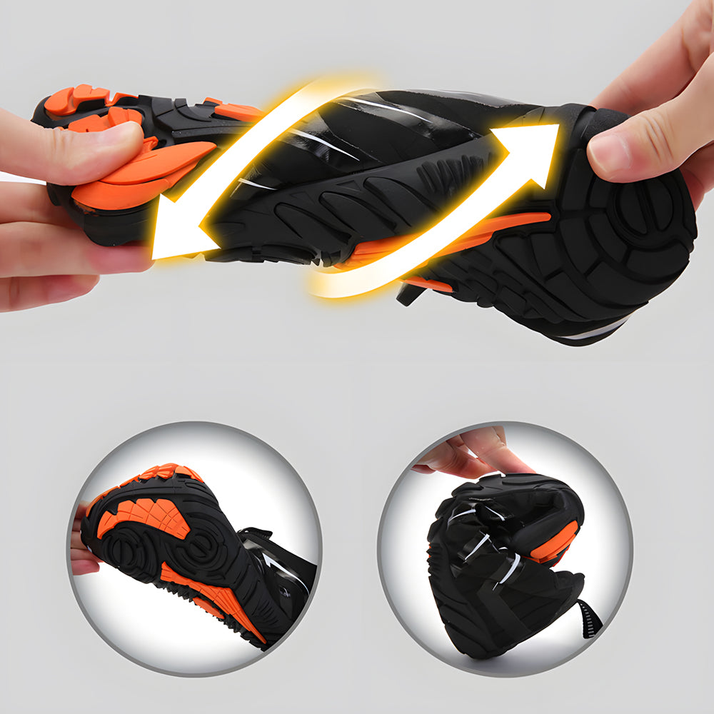 Unisex Barefoot Water Shoes – Protective Toe, Non-Slip Sole & Elastic Toggle Laces