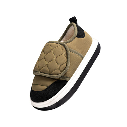 Wide Toe Box Outdoor Slippers for Men & Women - Warm Fleece Lined Winter Shoes