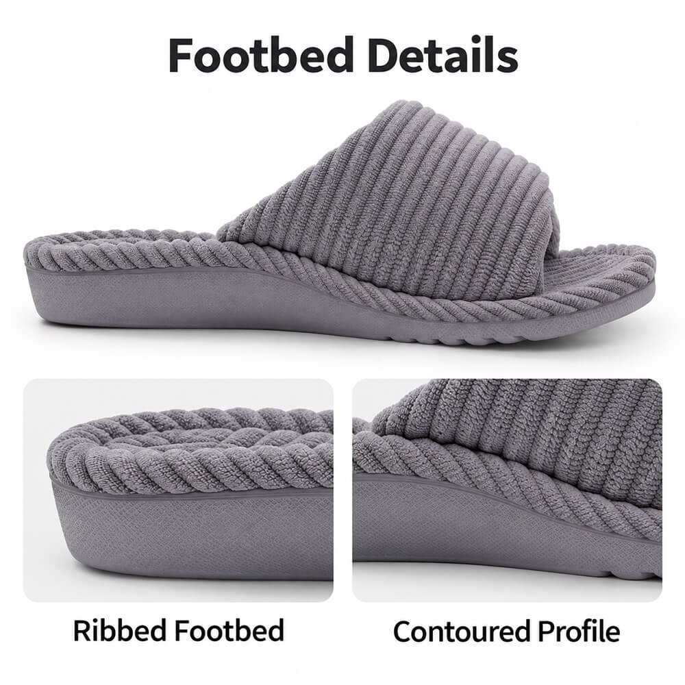 Women’s Arch Support House Slippers – Comfortable, Non-Slip, Adjustable Fit