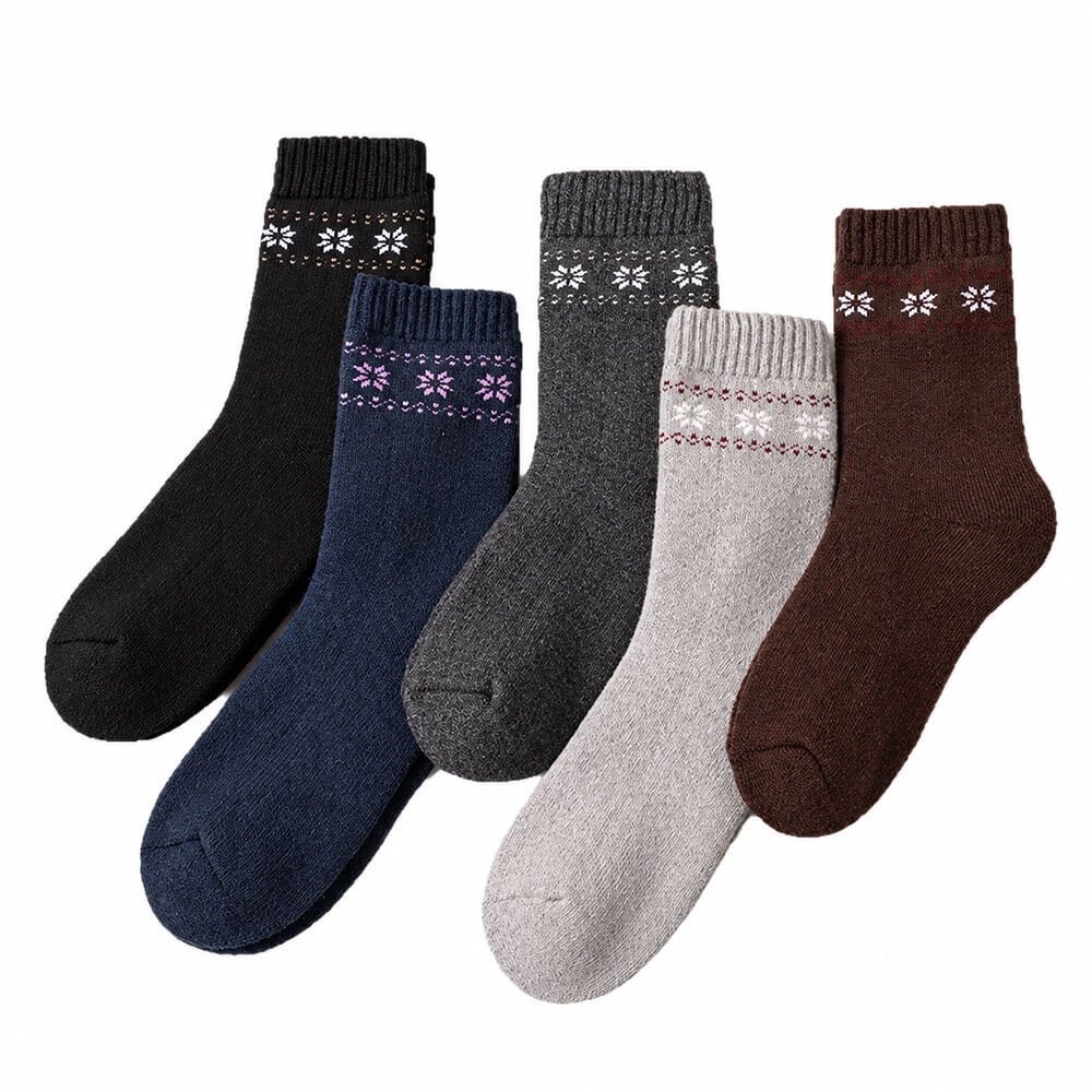 Women’s Thick Wool Blend Winter Socks 5 Pairs