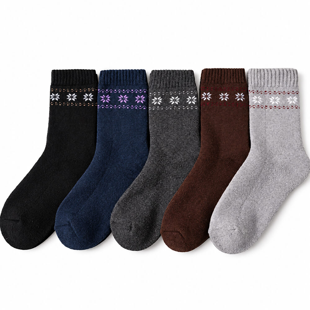 Women’s Thick Wool Blend Winter Socks 5 Pairs