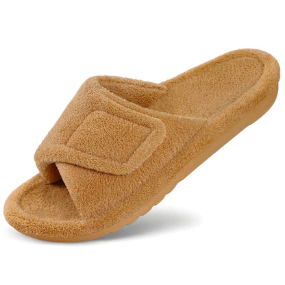 Women’s Orthopedic House Slippers – Memory Foam, Adjustable Fit
